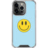 Blue Happy Face iPhone 14 Pro Clear Case